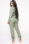 On Duty Jumpsuit - Olive