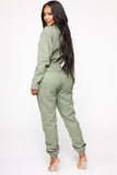 On Duty Jumpsuit - Olive