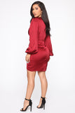 Great Escape Mini Dress - Burgundy