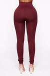 Smooth Operator High Rise Legging - Burgundy