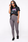 Smooth Operator High Rise Legging - Charcoal
