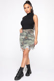 Active And Attractive Mini Skirt - Camouflage
