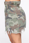 Active And Attractive Mini Skirt - Camouflage