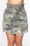 Active And Attractive Mini Skirt - Camouflage