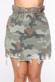 Active And Attractive Mini Skirt - Camouflage