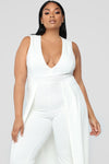 Middle Of Things Jumpsuit - Ivory