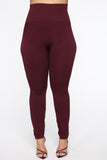 Smooth Operator High Rise Legging - Burgundy