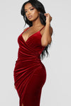Velveteer Dress - Wine