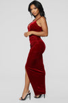 Velveteer Dress - Wine