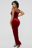 Velveteer Dress - Wine
