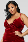 Velveteer Dress - Wine