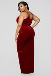 Velveteer Dress - Wine