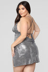 Yukie Metallic Dress - Silver