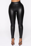 Liliana Faux Leather Leggings - Black