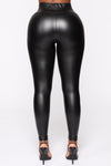 Liliana Faux Leather Leggings - Black