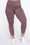 Curves Ahead High Rise Legging - Burgundy