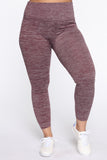 Curves Ahead High Rise Legging - Burgundy