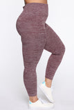 Curves Ahead High Rise Legging - Burgundy