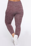 Curves Ahead High Rise Legging - Burgundy