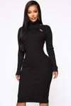 Dangerous Woman Midi Dress - Black