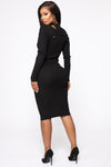 Dangerous Woman Midi Dress - Black