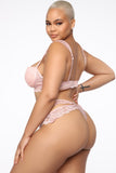 Lust For Me 2 Piece Lace Set - Rose