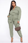 On Duty Jumpsuit - Olive