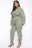 On Duty Jumpsuit - Olive