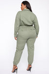 On Duty Jumpsuit - Olive