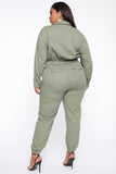 On Duty Jumpsuit - Olive