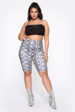 Never A Snake Biker Short - Grey