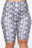 Never A Snake Biker Short - Grey
