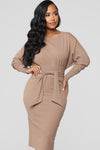 Never Too Soft Dress - Taupe