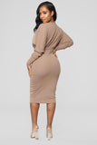 Never Too Soft Dress - Taupe