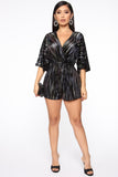 Chroma Velvet Romper - Black