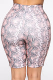 Never A Snake Biker Short - Pink