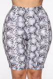 Never A Snake Biker Short - Grey