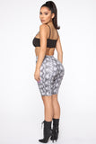 Never A Snake Biker Short - Grey