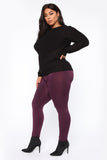 Smooth It Out High Rise Legging - Plum