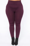 Smooth It Out High Rise Legging - Plum
