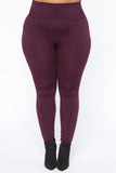 Smooth It Out High Rise Legging - Plum