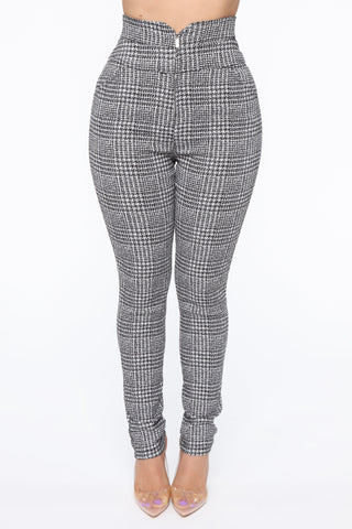 Don't Plaid With Me Pant - Black/White