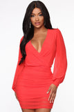 Fresh Photos With Bomb Lighting Mini Dress - Red