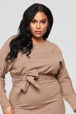 Never Too Soft Dress - Taupe