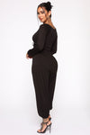 Easy Breeze Long Sleeve Jumpsuit - Black