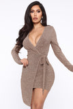 Hit The Jackpot Metallic Midi Dress - Gold