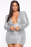 Me Without You Sequin Dress - Silver