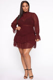 Sweet Like Me Mini Dress - Burgundy