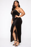 Down For You Velvet Maxi Dress - Black