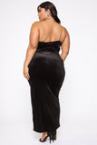 Down For You Velvet Maxi Dress - Black